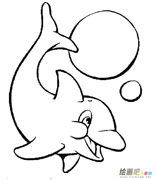 海豚简笔画图片大全大图