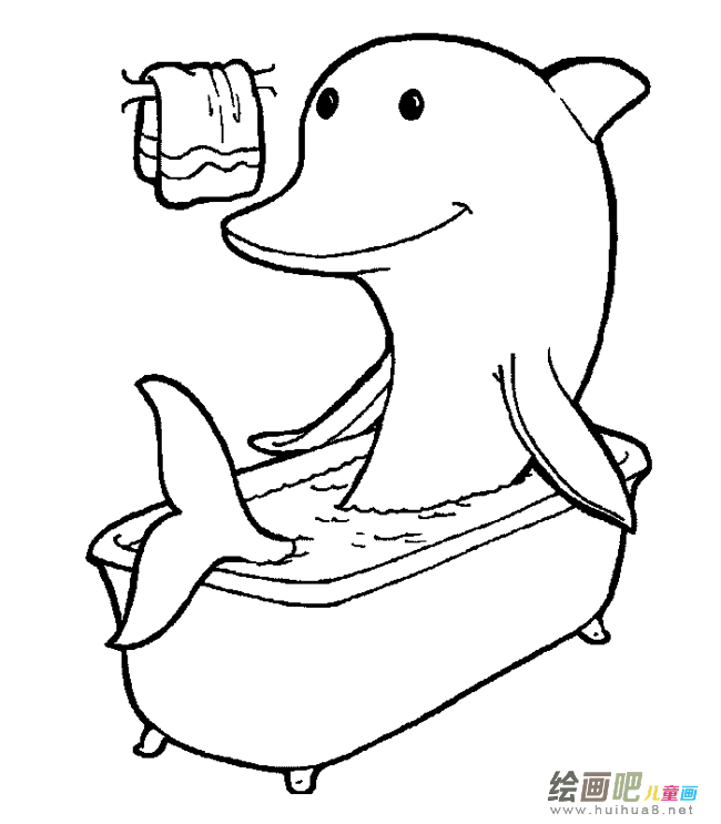 海豚简笔画图片大全大图