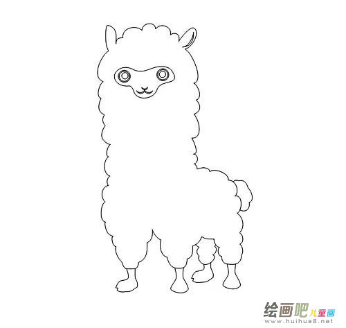 草泥马简笔画图片