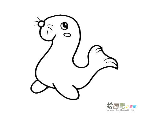 海豹简笔画图片