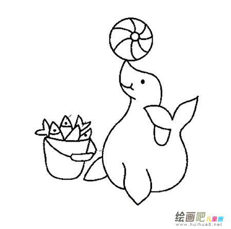 海豹简笔画图片