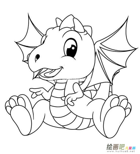 可爱的恐龙简笔画