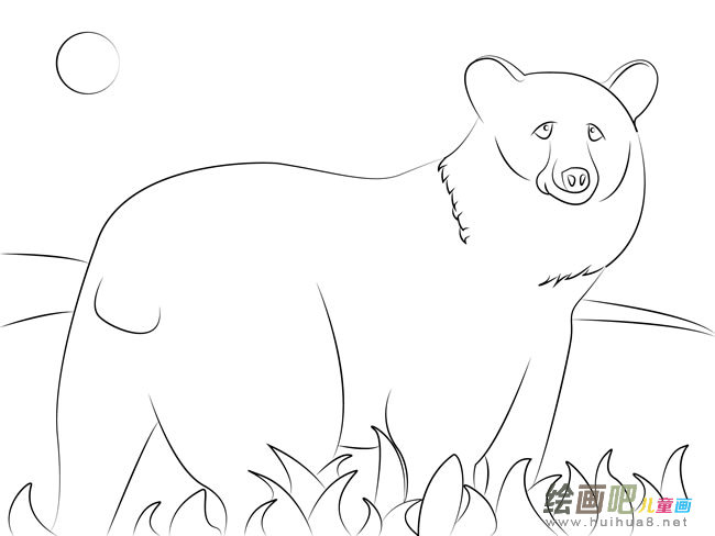 儿童狗熊简笔画图片