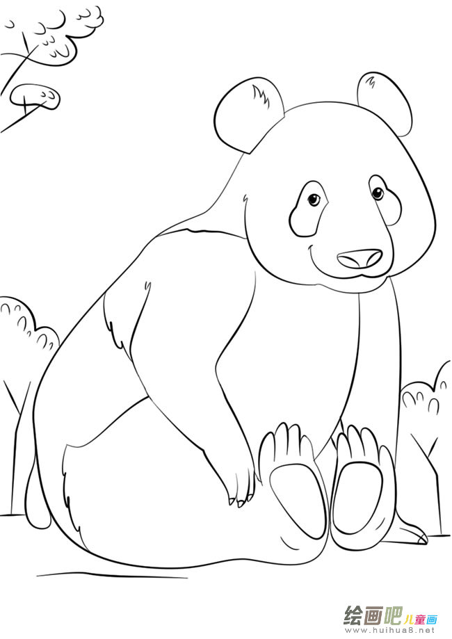 可爱的大熊猫简笔画