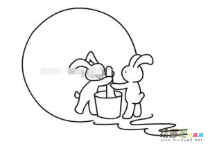 玉兔简笔画