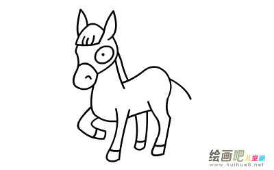 简笔画驴的画法
