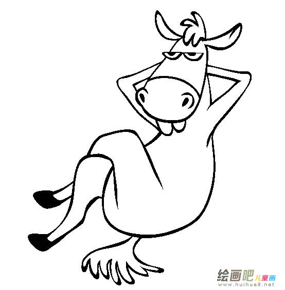 卡通驴的简笔画