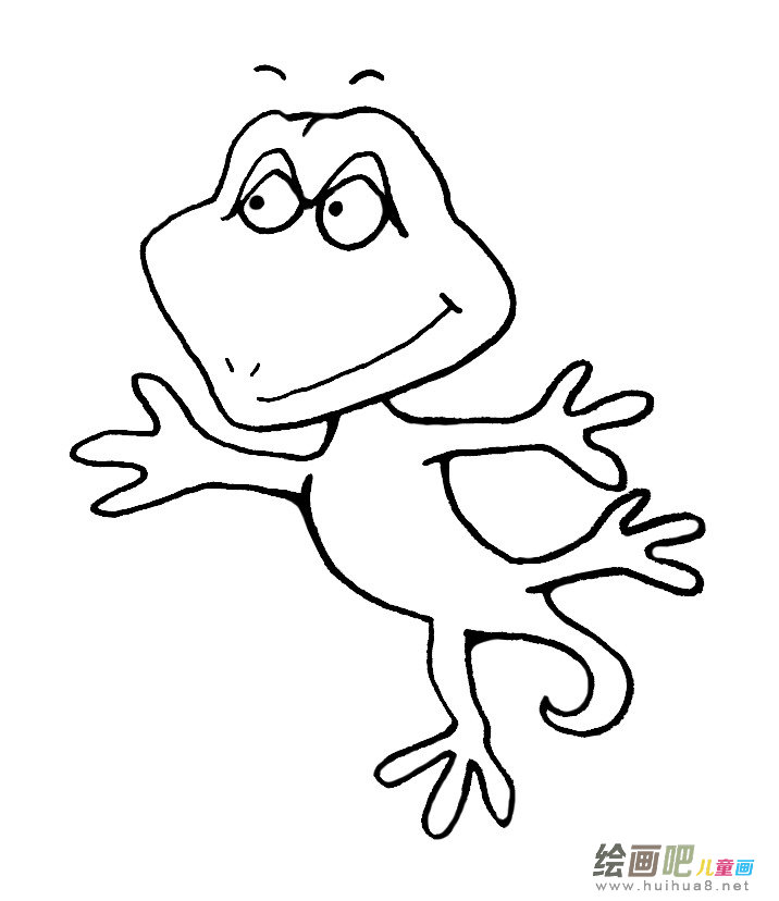 壁虎卡通简笔画