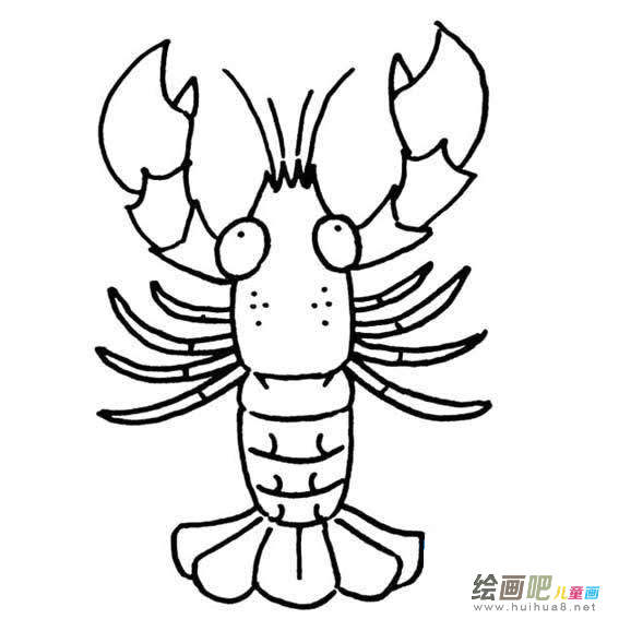 儿童龙虾简笔画图片大全