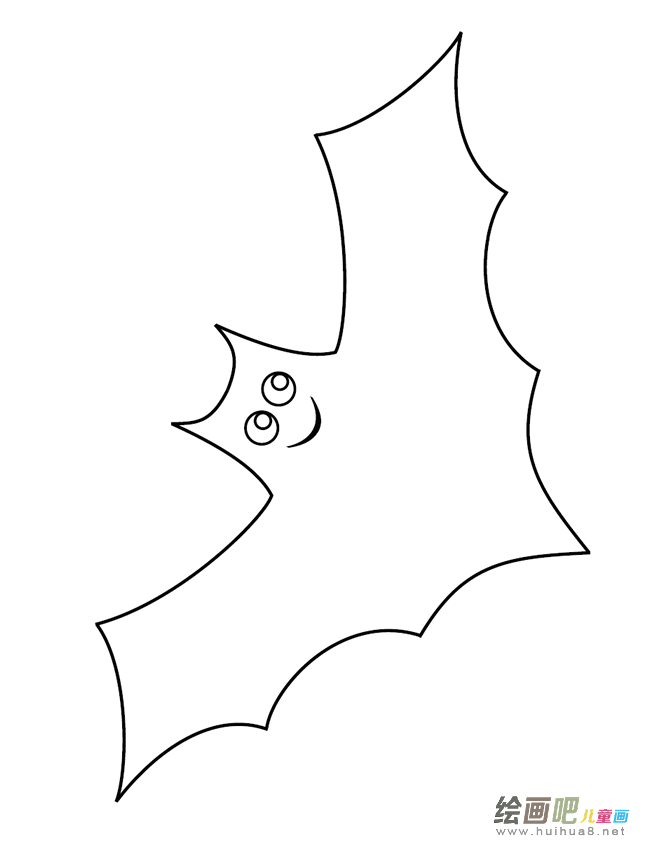 儿童蝙蝠简笔画