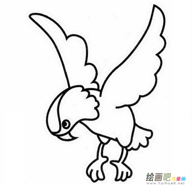老鹰儿童简笔画