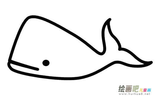 儿童简笔画 鲸鱼