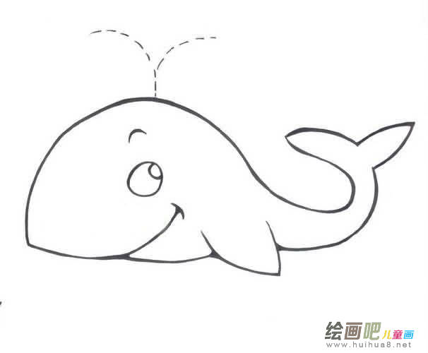 鲸鱼的画法简笔画