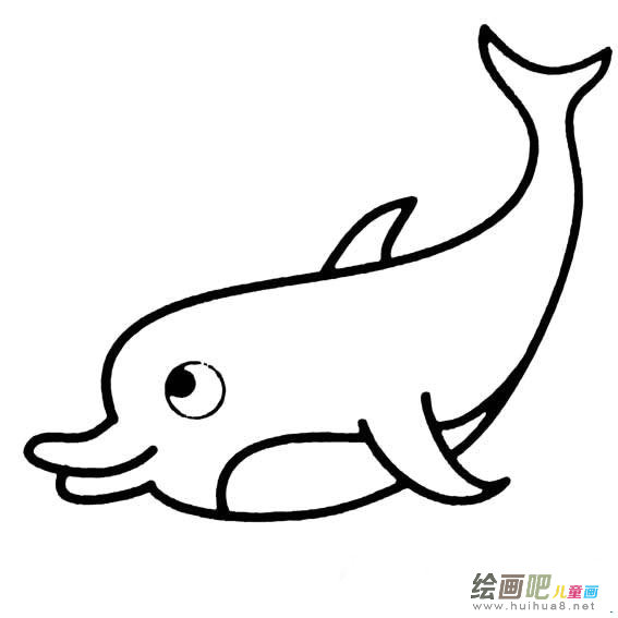 可爱简笔画鲸鱼