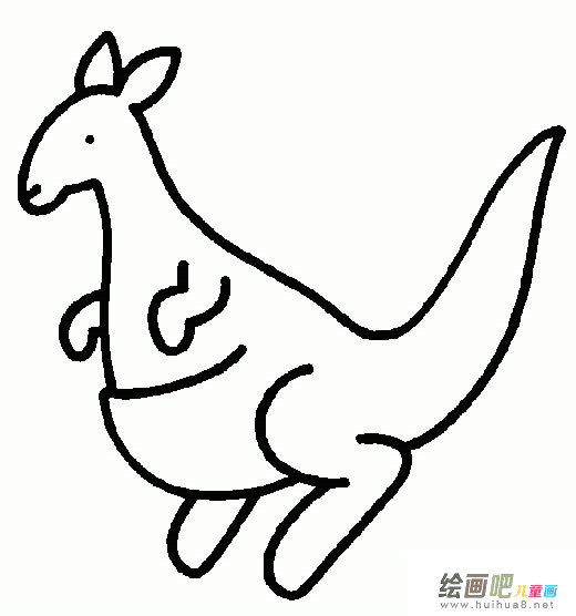 幼儿园简笔画袋鼠