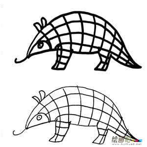 葫芦穿山甲简笔画
