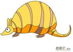 穿山甲简笔画彩色