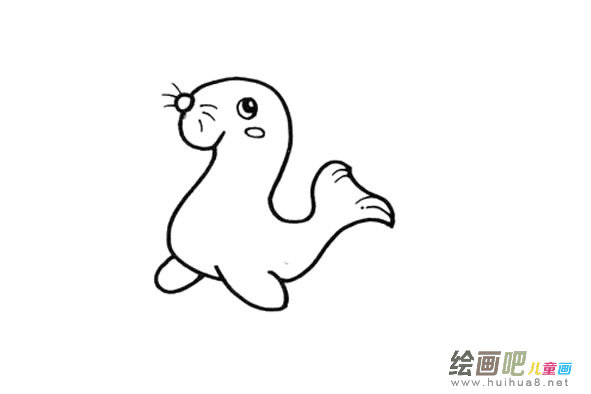 儿童简笔画动物海豹