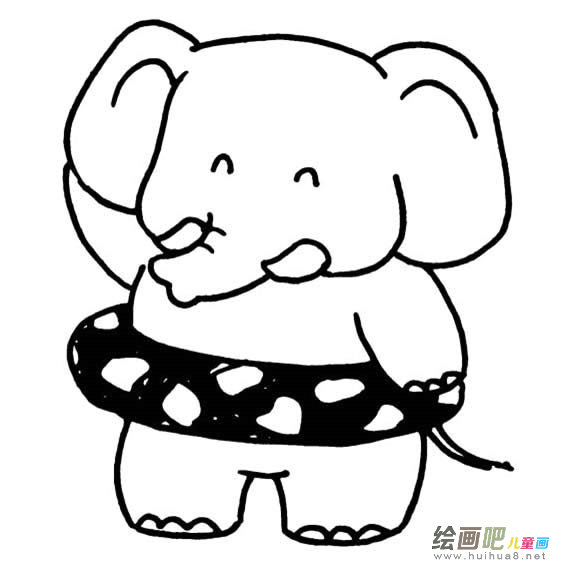 运动的大象简笔画图片