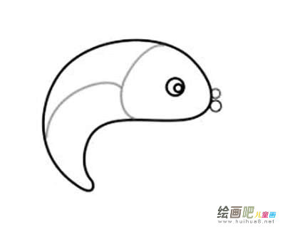 画小鲤鱼简笔画的步骤图