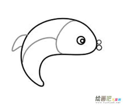 画小鲤鱼简笔画的步骤图