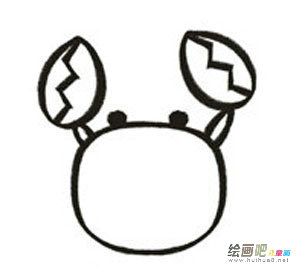 螃蟹简笔画步骤图
