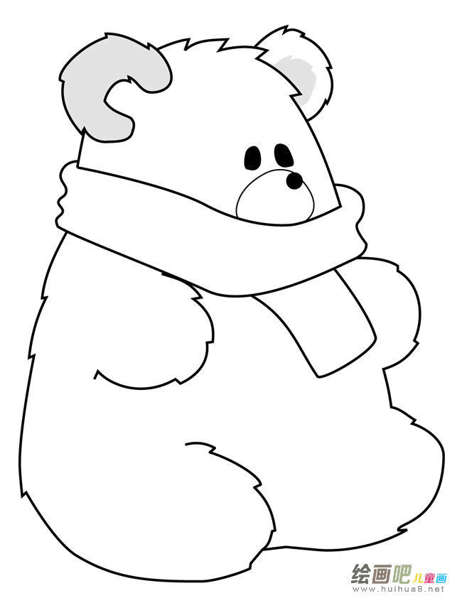 北极熊和围巾图片