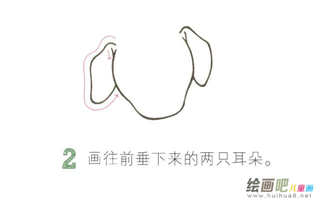 小狗简笔画彩色图片