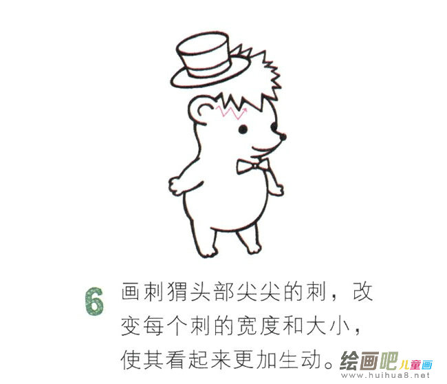 卡通刺猬简笔画图片