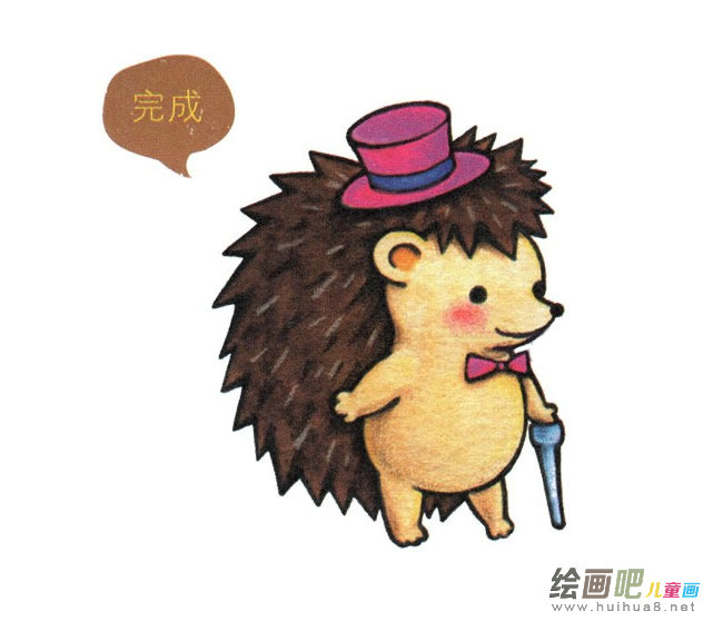 卡通刺猬简笔画图片