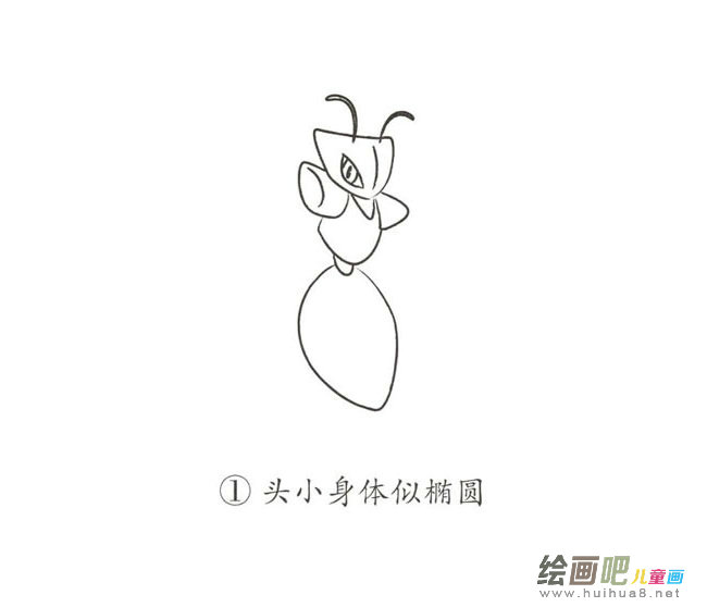 卡通螳螂简笔画图片