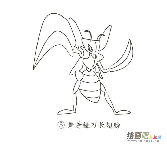 卡通螳螂简笔画图片