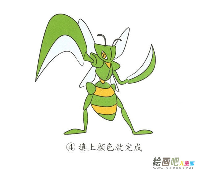 卡通螳螂简笔画图片