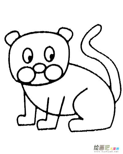 老虎简笔画步骤图片