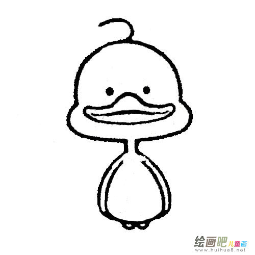 小鸭子简笔画步骤图片