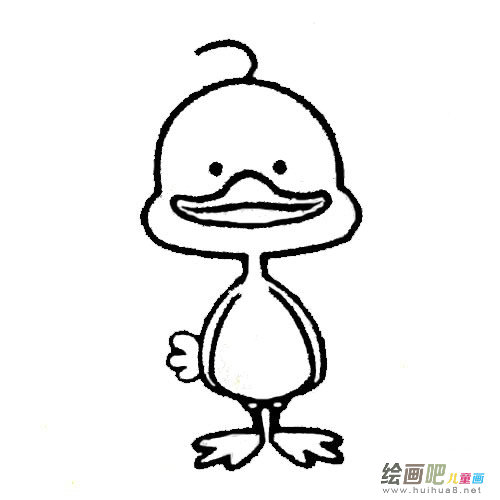 小鸭子简笔画步骤图片