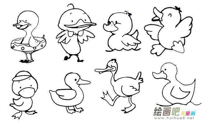 小鸭子简笔画步骤图片