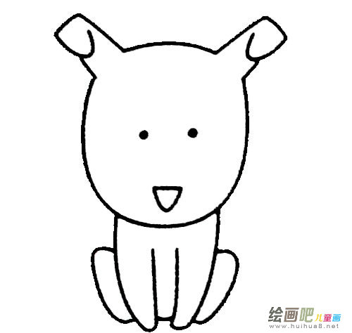 小狗简笔画步骤图片