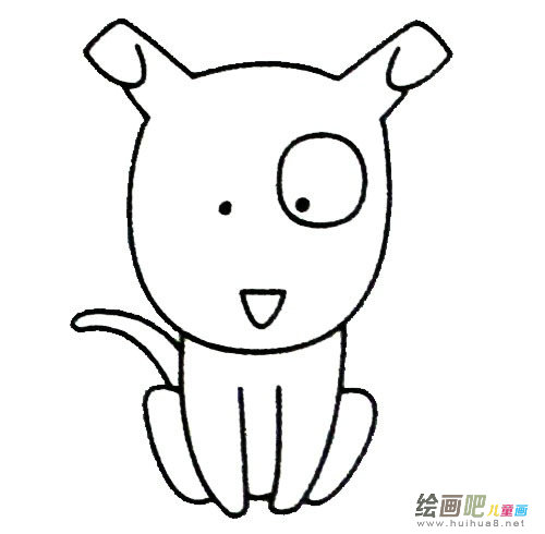 小狗简笔画步骤图片