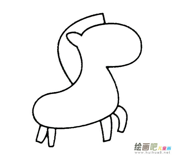 斑马简笔画步骤图片