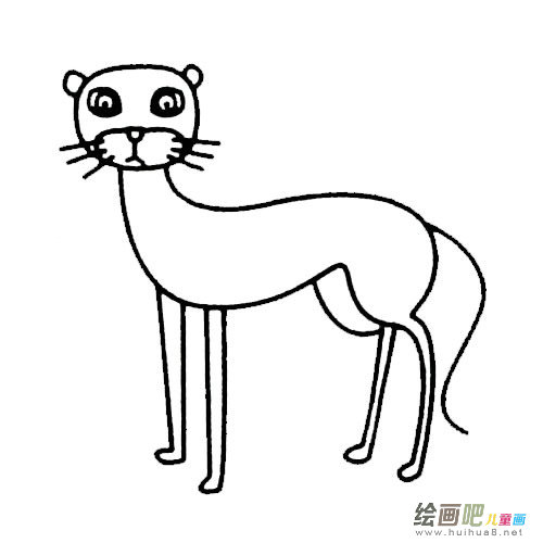 猎豹简笔画画法步骤图