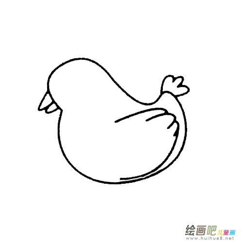 母鸡简笔画步骤教程