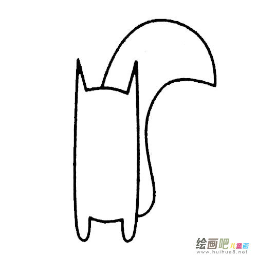 松鼠简笔画步骤图教程