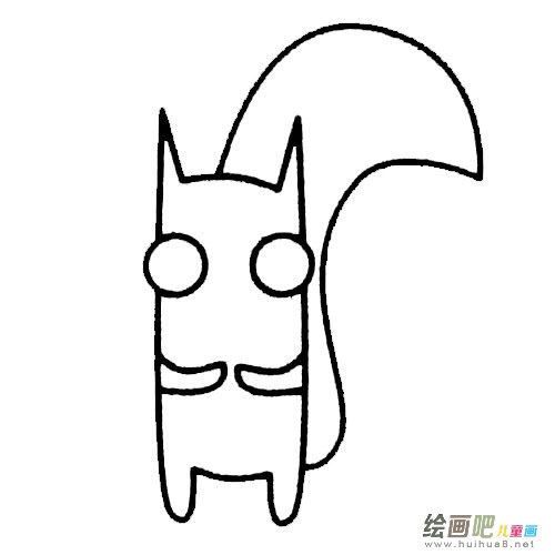 松鼠简笔画的画法图片
