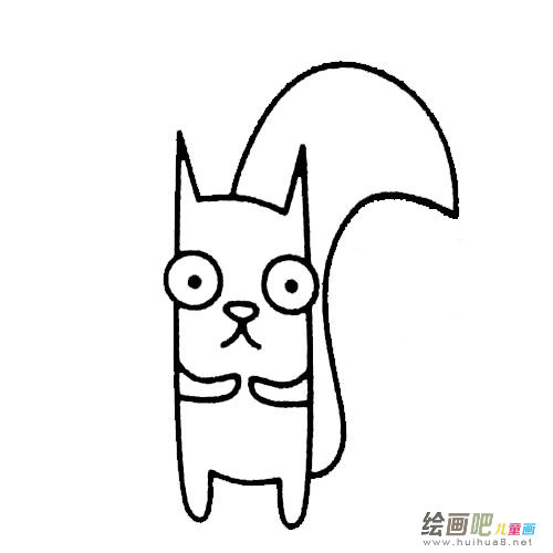 松鼠简笔画实例及步骤