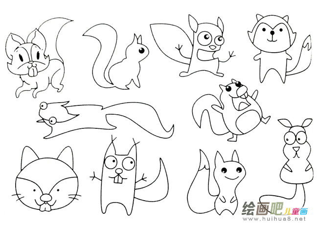 松鼠简笔画图片大全