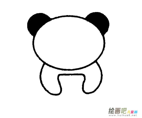 大熊猫图片简笔画步骤
