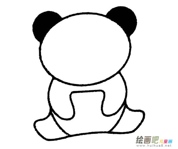 大熊猫图片简笔画步骤