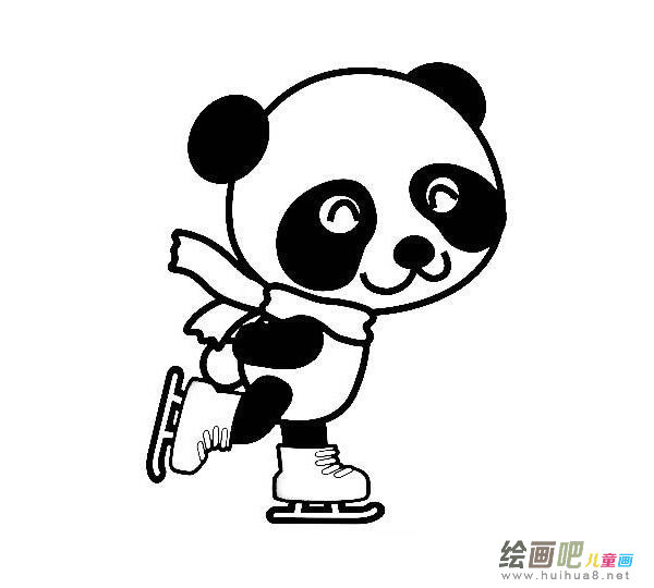 四张卡通熊猫简笔画图片