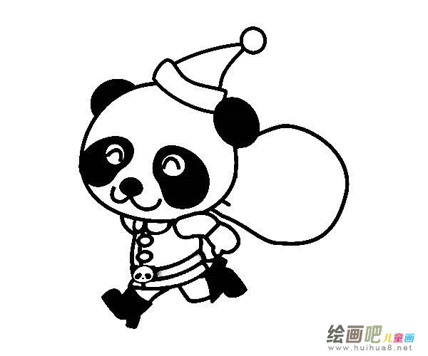 四张卡通熊猫简笔画图片